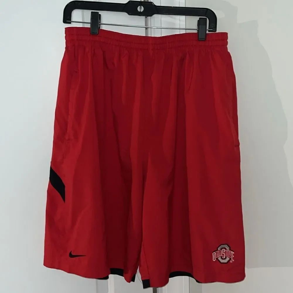 Ohio State Buckeyes Red/Black OSU sports football basketball Nike Fit shorts XL